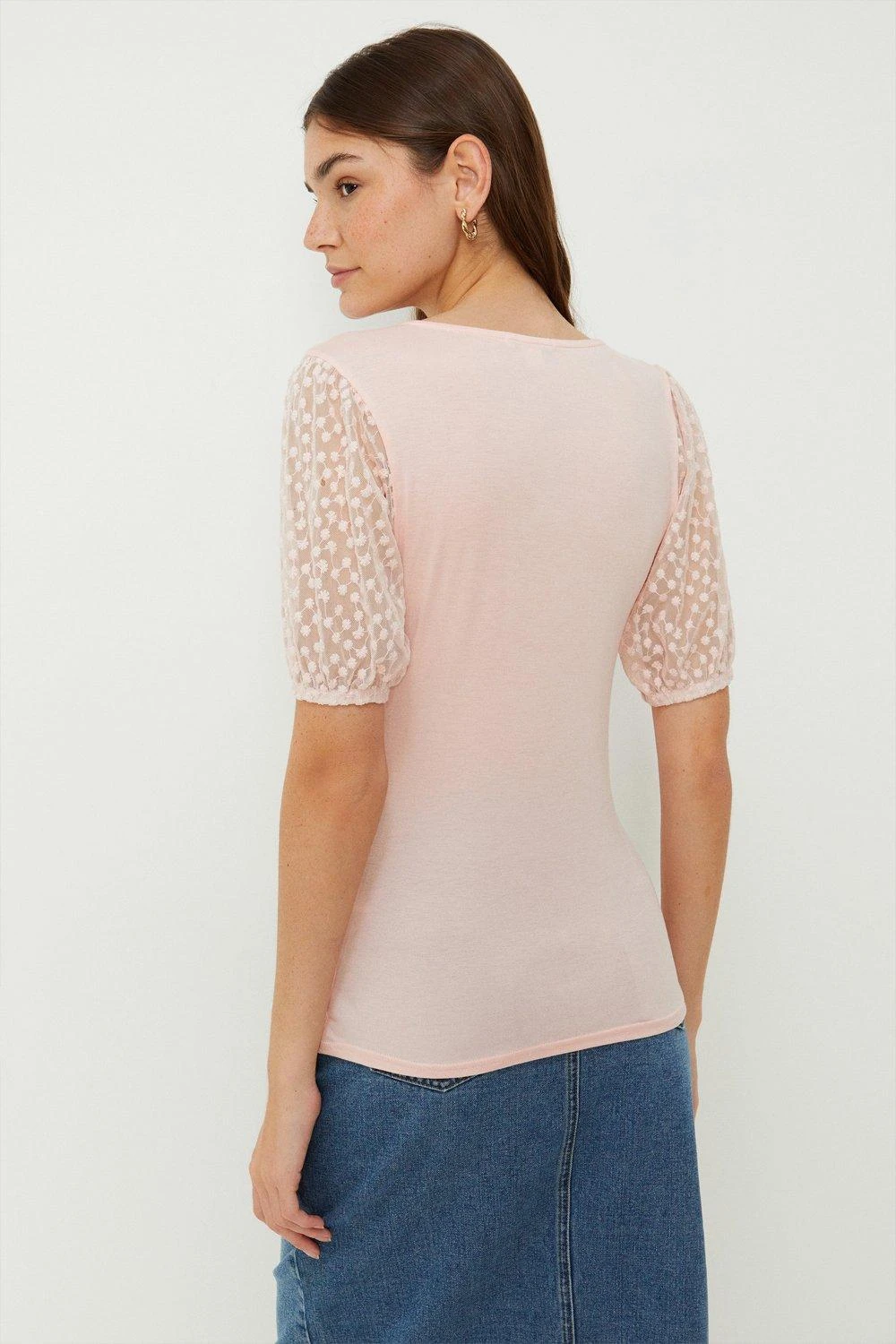 Dorothy Perkins Embroidered Chiffon Tie Front Top 3 Dorothy Perkins Embroidered Chiffon Tie Front Top - Image 3