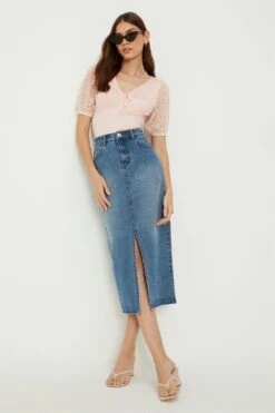 Dorothy Perkins Embroidered Chiffon Tie Front Top 7 Dorothy Perkins Embroidered Chiffon Tie Front Top -Perkinsdory Store bqq11332 blush xl 3