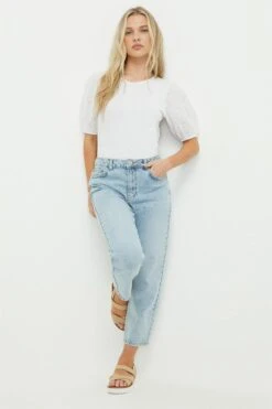 Dorothy Perkins Petite Cropped Slim Mom Jeans