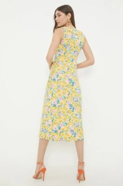 Dorothy Perkins Floral Ruffle V Neck Midi Dress -Perkinsdory Store bqq11382 multi xl 2