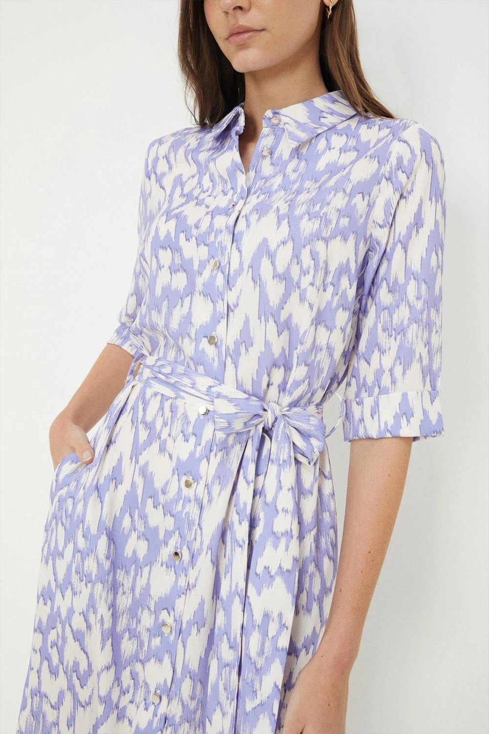 Dorothy Perkins Printed Midi Shirt Dress 2 Dorothy Perkins Printed Midi Shirt Dress - Image 2