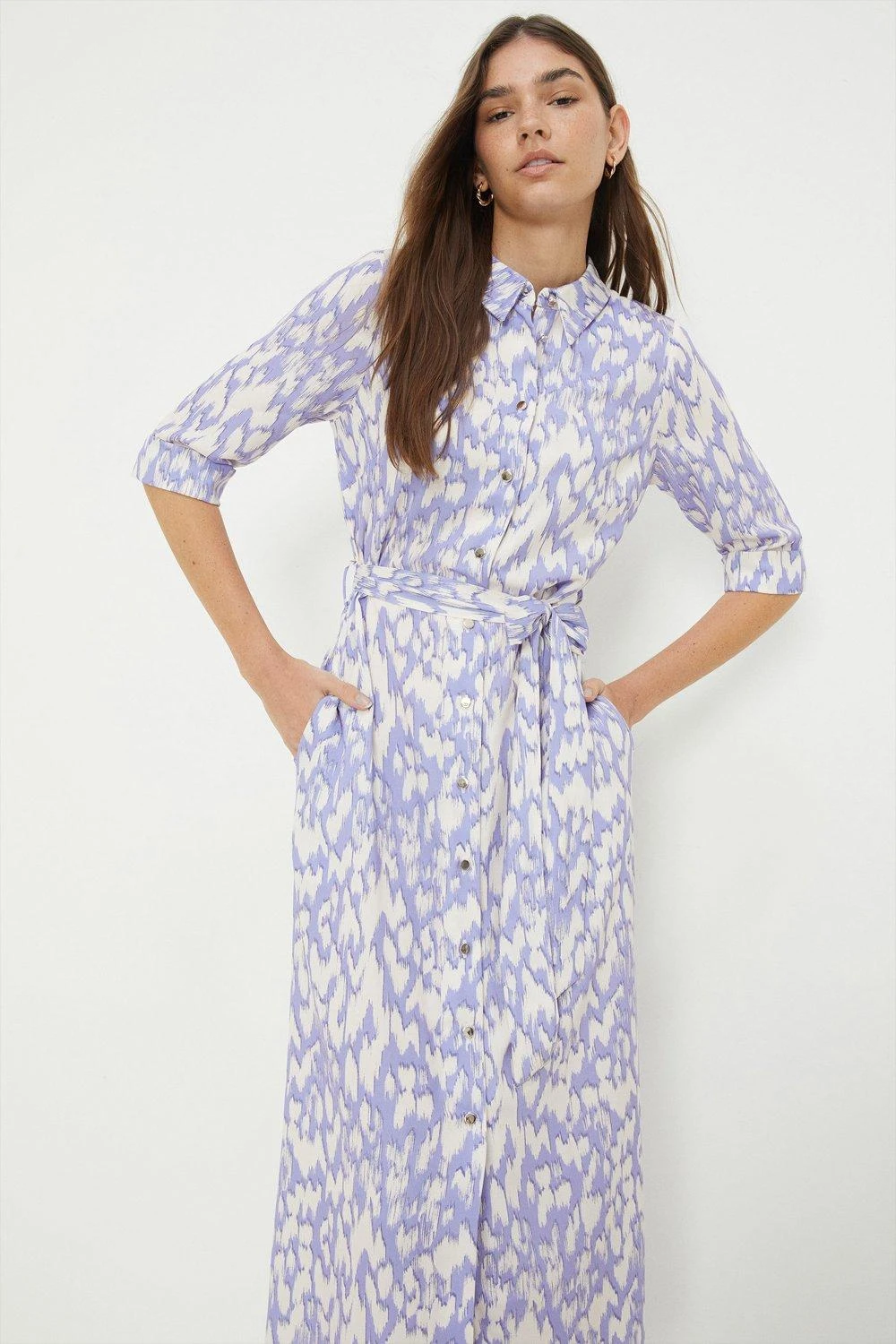 Dorothy Perkins Printed Midi Shirt Dress 4 Dorothy Perkins Printed Midi Shirt Dress - Image 4