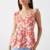 Dorothy Perkins Petite Red Floral Strappy Blouse