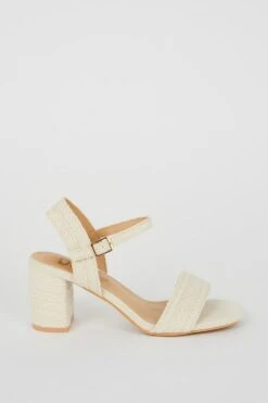 Dorothy Perkins Treasure Raffia Heeled Sandals -Perkinsdory Store bqq12025 beige xl 1