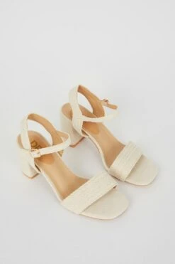 Dorothy Perkins Treasure Raffia Heeled Sandals -Perkinsdory Store bqq12025 beige xl 2