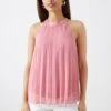 Dorothy Perkins Petite Pleated Chiffon Halter Neck