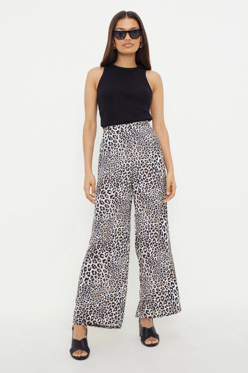 Dorothy Perkins Petite Leopard Print Straight Leg Trousers 1 Dorothy Perkins Petite Leopard Print Straight Leg Trousers