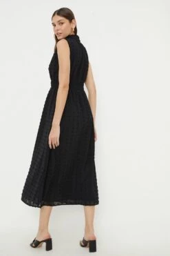 Dorothy Perkins Dobby Chiffon Halter Midi Dress 6 Dorothy Perkins Dobby Chiffon Halter Midi Dress -Perkinsdory Store bqq12253 black xl 2