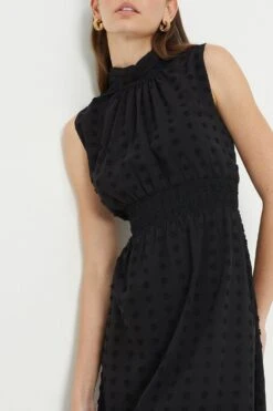 Dorothy Perkins Dobby Chiffon Halter Midi Dress 7 Dorothy Perkins Dobby Chiffon Halter Midi Dress -Perkinsdory Store bqq12253 black xl 3