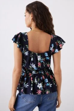 Dorothy Perkins Petite Frill Strap Cami Top -Perkinsdory Store bqq12345 navy xl 2