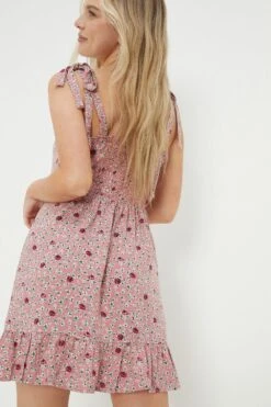 Dorothy Perkins Petite Pink Floral Strappy Mini Dress -Perkinsdory Store bqq12347 pink xl 3
