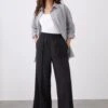 Dorothy Perkins Petite Elasticated Waist Wide Leg Trousers