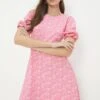 Dorothy Perkins Pink Ditsy Short Sleeve Mini Dress