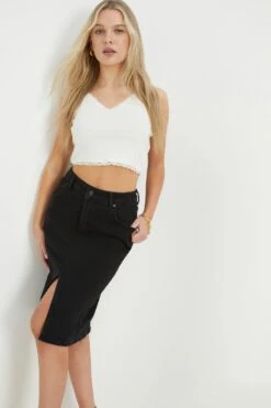 Dorothy Perkins Petite Denim Midi Skirt