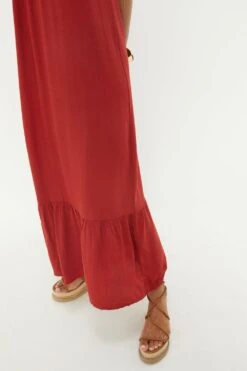 Dorothy Perkins Ruched Strap Beach Dress -Perkinsdory Store bqq12599 rust xl 3