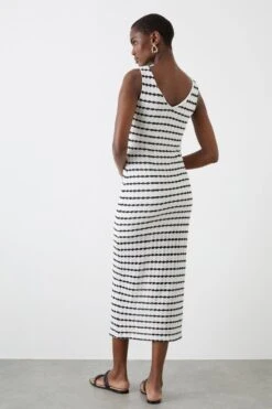 Dorothy Perkins Stripe Knitted Maxi Beach Dress -Perkinsdory Store bqq12600 mono xl 2