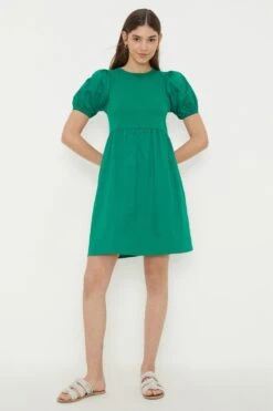 Dorothy Perkins Poplin Jersey Mix Smock Mini Dress