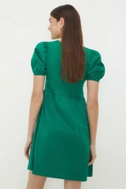 Dorothy Perkins Poplin Jersey Mix Smock Mini Dress -Perkinsdory Store bqq12616 green xl 2