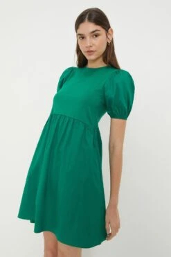 Dorothy Perkins Poplin Jersey Mix Smock Mini Dress -Perkinsdory Store bqq12616 green xl 3
