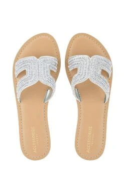 Accessorize 'Bella' Metallic Beaded Slider 6 Accessorize 'Bella' Metallic Beaded Slider -Perkinsdory Store m5045462147912 silver xl 2