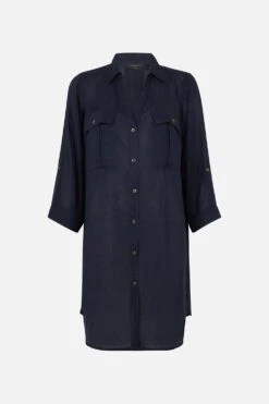 Accessorize Long Sleeve Beach Shirt -Perkinsdory Store m5045462665003 blue xl 3