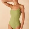 Accessorize Crinkle Scoop Neck Swimsuit