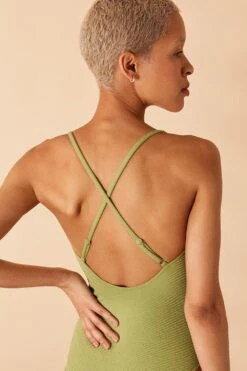 Accessorize Crinkle Scoop Neck Swimsuit 6 Accessorize Crinkle Scoop Neck Swimsuit -Perkinsdory Store m5045463207745 green xl 2