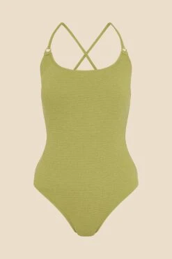 Accessorize Crinkle Scoop Neck Swimsuit 7 Accessorize Crinkle Scoop Neck Swimsuit -Perkinsdory Store m5045463207745 green xl 3