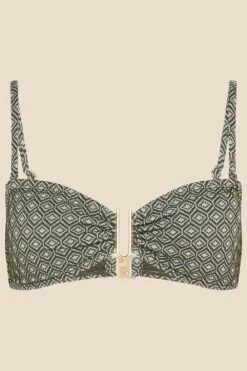 Accessorize Jacquard Pattern Bandeau Bikini Top 7 Accessorize Jacquard Pattern Bandeau Bikini Top -Perkinsdory Store m5045463208773 green xl 3