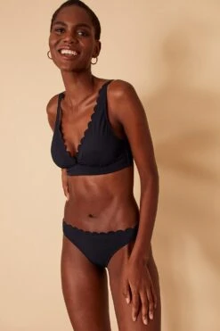 Accessorize Scallop Trim High Apex Bikini Top