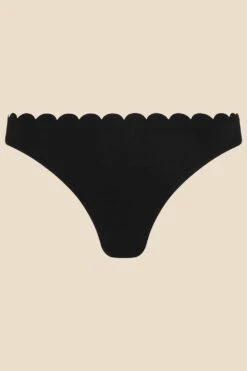 Accessorize Scallop Trim Bikini Bottoms -Perkinsdory Store m5045463210097 black xl 3