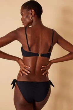 Accessorize Bunny Side Tie Bikini Bottoms -Perkinsdory Store m5045463210295 black xl 2