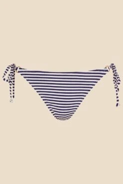 Accessorize Ring Detail Stripe Triangle Bikini Top -Perkinsdory Store m5045463211124 blue xl 3