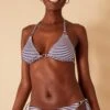 Accessorize Ring Detail Stripe Bikini Bottoms