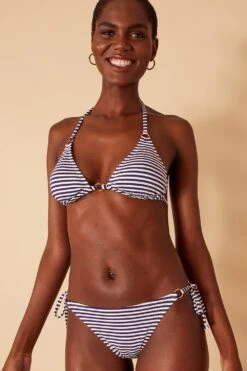 Accessorize Ring Detail Stripe Bikini Bottoms