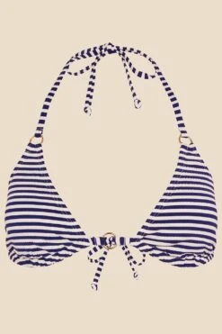 Accessorize Ring Detail Stripe Bikini Bottoms -Perkinsdory Store m5045463211216 blue xl 3