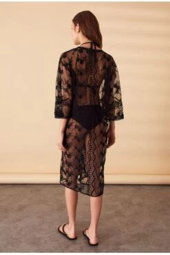 Accessorize Lace Kimono 6 Accessorize Lace Kimono -Perkinsdory Store m5045463294165 black xl 2