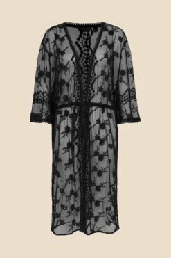 Accessorize Lace Kimono 7 Accessorize Lace Kimono -Perkinsdory Store m5045463294165 black xl 3