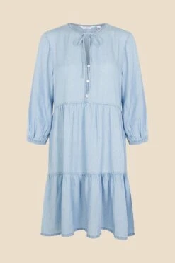 Accessorize Chambray Midi Dress -Perkinsdory Store m5045463302136 blue xl 3