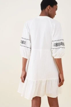 Accessorize Embroidered Dress 6 Accessorize Embroidered Dress -Perkinsdory Store m5045463325760 ivory xl 2