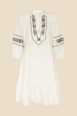 Accessorize Embroidered Dress 7 Accessorize Embroidered Dress -Perkinsdory Store m5045463325760 ivory xl 3