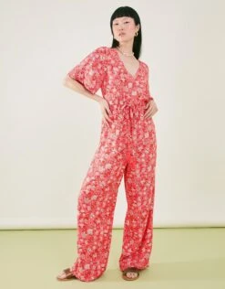 Accessorize Shell Print Wide Leg Jumpsuit