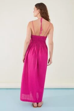 Accessorize Plain Strappy Sundress -Perkinsdory Store m5045463489271 pink xl 2