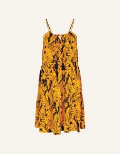 Accessorize Leaf Print Mini Dress -Perkinsdory Store m5045463505667 blue xl 3