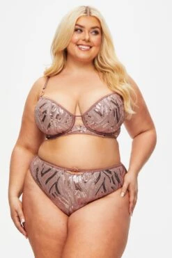 Ann Summers Gold Coast Fuller Bust DD+ Bikini Top -Perkinsdory Store m5050890604968 beige xl 3