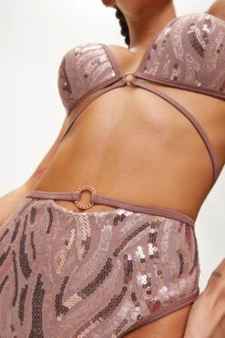 Ann Summers Gold Coast High Waisted Bikini Bottom -Perkinsdory Store m5050890605484 beige xl 2