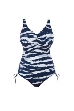 Fantasie Lindos V-neck Swimsuit With Adjustable Leg -Perkinsdory Store xdd02200 navy xl 3