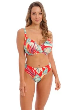 Fantasie Bamboo Grove Mid Rise Bikini Brief -Perkinsdory Store xdd07316 red xl 3